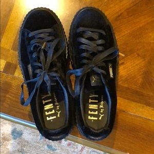 FENTY by Rihanna Creepers in Black Velvet